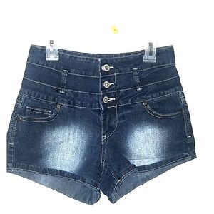 Dark Blue Denim Shorts